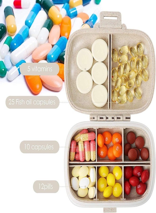 OXGO Portable Pill Organizer (8 Compartments) - Compact Travel Medicine Case for Daily Pills, Vitamins & Supplements - Secure, Easy-to-Open Design for Pocket or Bag - Image 4